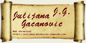 Julijana Gačanović vizit kartica